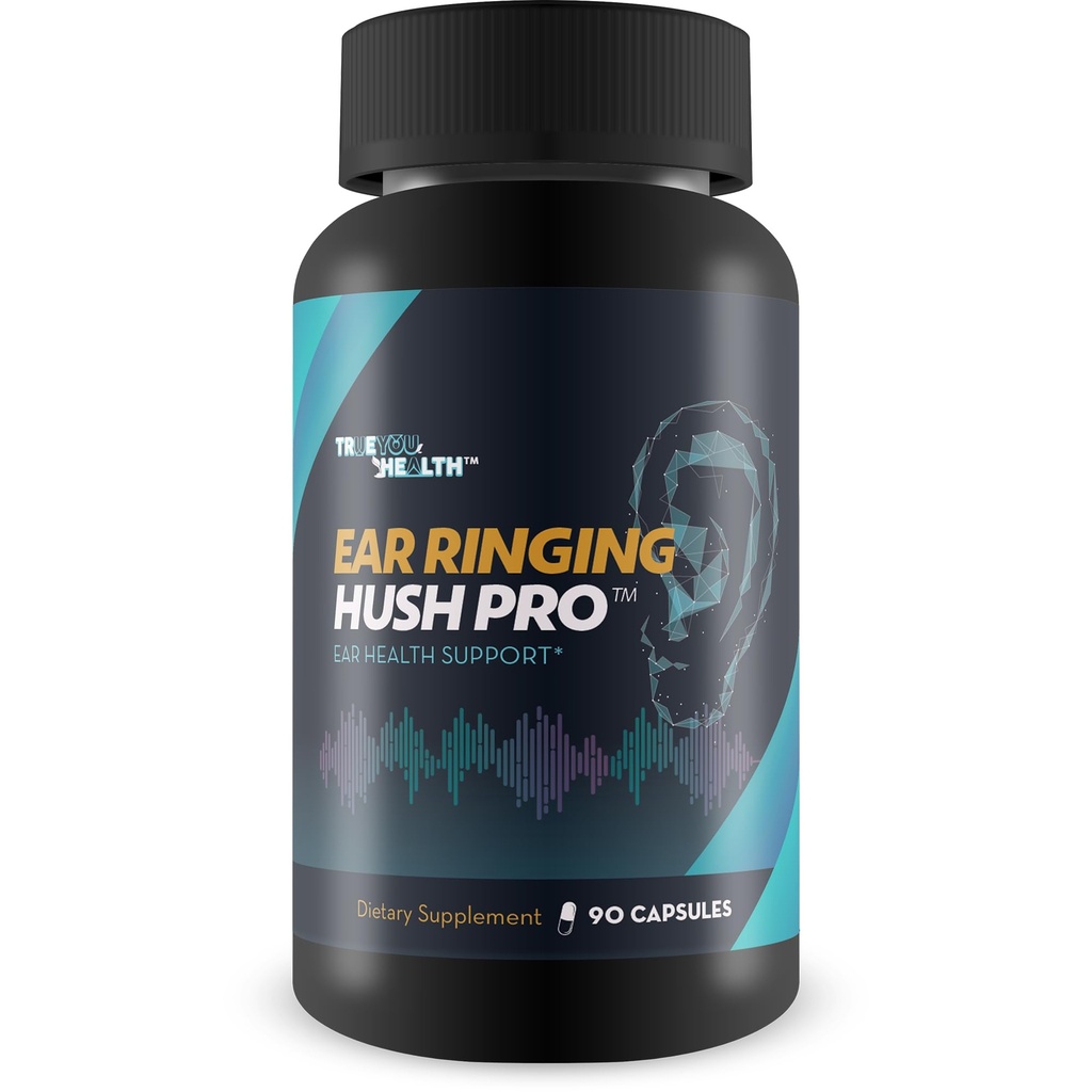 Ear Ringing Hush Pro - Tinnitus Relief untuk Telinga Ringing - Pendukung Pendukung Pemutih dan Peningkatan Sirkulasi untuk Relief Ear Ringing