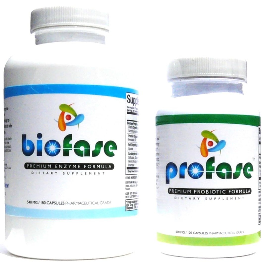 Biofase- Enzyme & Profase- Probiotic Kit - Pertahanan Biofilm, Mendukung Diffolent Healthy & Your Flora Balance - Large Kit