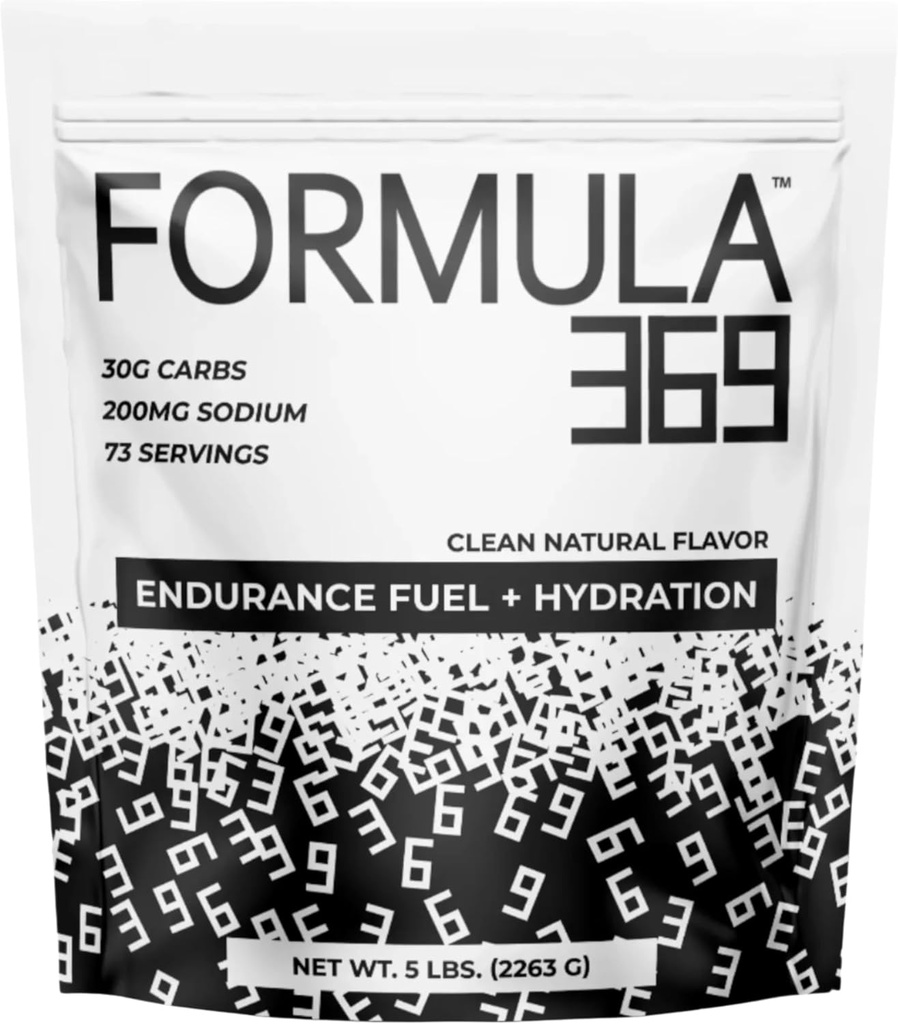 Formula 369 Endurance & Energy Drink Mix - 30g Carbs + Electrolytes 124; Dual Carb powder untuk Atlet 124; Vegan 124; (5 lb, Unflamited)