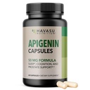 Apigenin Capsules 50mg - 60 Count, Vegan, Non- GMO, Sleep & Cognitive Supplemen - Chamomile Flavonoid untuk Relation, Prostate Health, Melopin- Free, Liposomal Formula untuk Enhanced Absorpsi