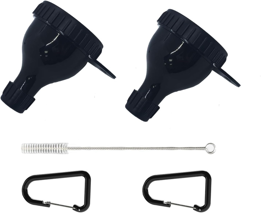 Kontainer Powder Protein untuk go Portable Supplement Funnels untuk Filling Bottles dengan Powder Pill Storage Great for Workout Travel untuk Go Fitness Funnel dengan Brush & Carabiners