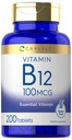 Carlyle Vitamin B12 100mcg 124; 200 Tablets 126; Ensibel Vitamin Suplemen 126; Vegan, Non-GMO, dan Gluten Free Formula