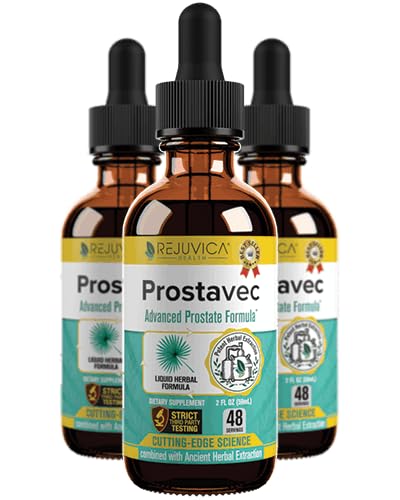 Prostavec Advanced Prostate Supplemen - Formula Liquid for Faster Absorpsi dengan Pygeum, Saw Palmetto, Shinging Nettle + Turmeric & Imiana - Vegan, Non-GMO - 6 fl oz