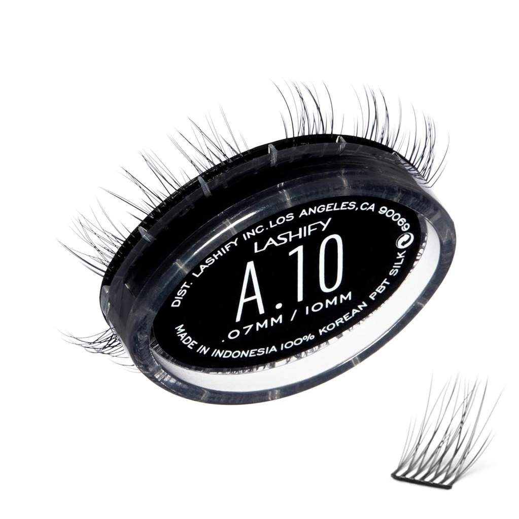 Lashify amplify 10mm Gossamer DIY Eyelash Extensions Refill, Black, Easy False Eyefures for a Natural Look