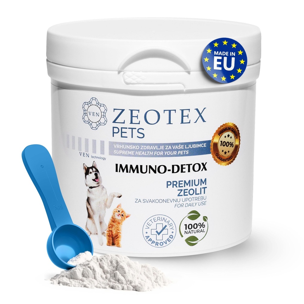 Zeolite Powder 100% Pangan Natural Suplemen untuk Imunity & Detox, Digetical Health Suplemen Gabungan, Detox Liver, Enhance Pet Health w / Eas- Gunakan Pet Suplemen, 350g / 12.35 oz