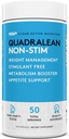 QuadraLean Nutres - Stimulant Free Weight Management, Metabolisme Booster, Energy & Appetite Dukungan - CLA, LLA, L-Carnitine, Tea Extract, Non- Stim Formula, 50 Serv (Packaging May Vary)