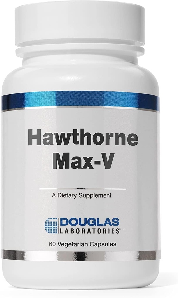 Laboratorium Douglas Hawthorne Max- V 124; Standardized Hawthorne Berry Ektract untuk Dukungan Sirkulasi 124; 60 Kapsul