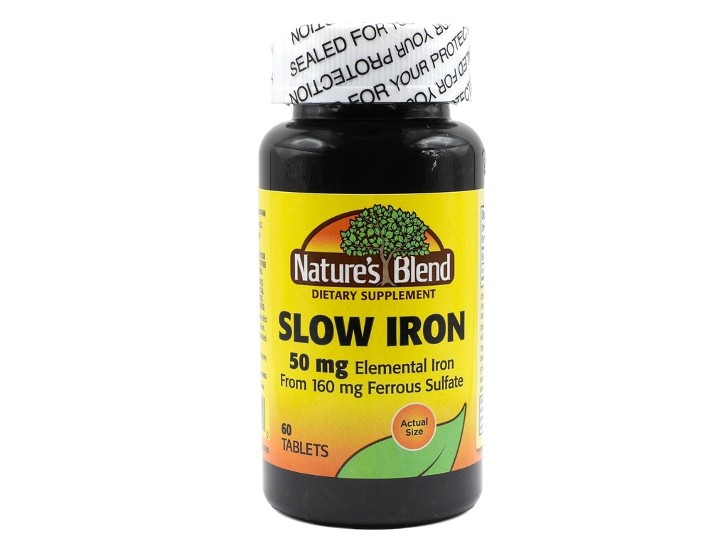 Nature 's Blend Slow Iron 50 mg (160 mg) Compare to Slow Fe £60 tablet