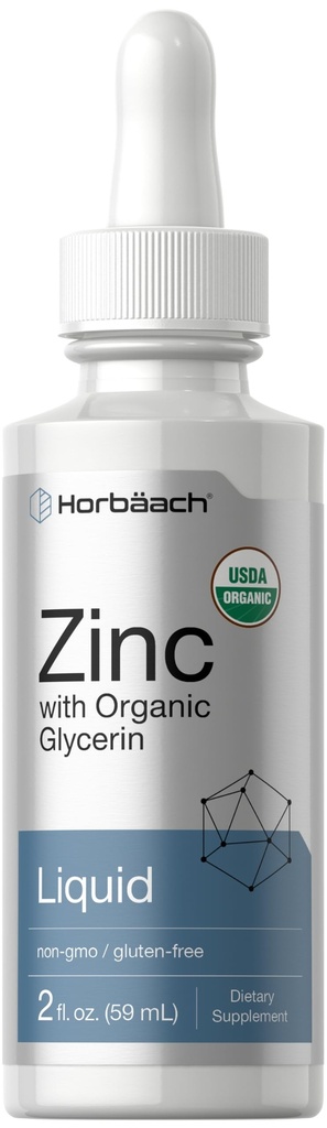 Horbäach Cair Zinc Drops 12.4; 2 Oz 124; dengan Organik Glycerin 14; Vegetarian, Non-GMO, Gluten Free Supplemen