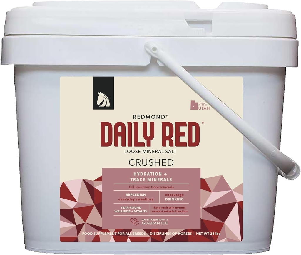 REDMOND Rock Crushed Loose Mineral Salt Electrolite Suplemen untuk Kuda (25 LBS)