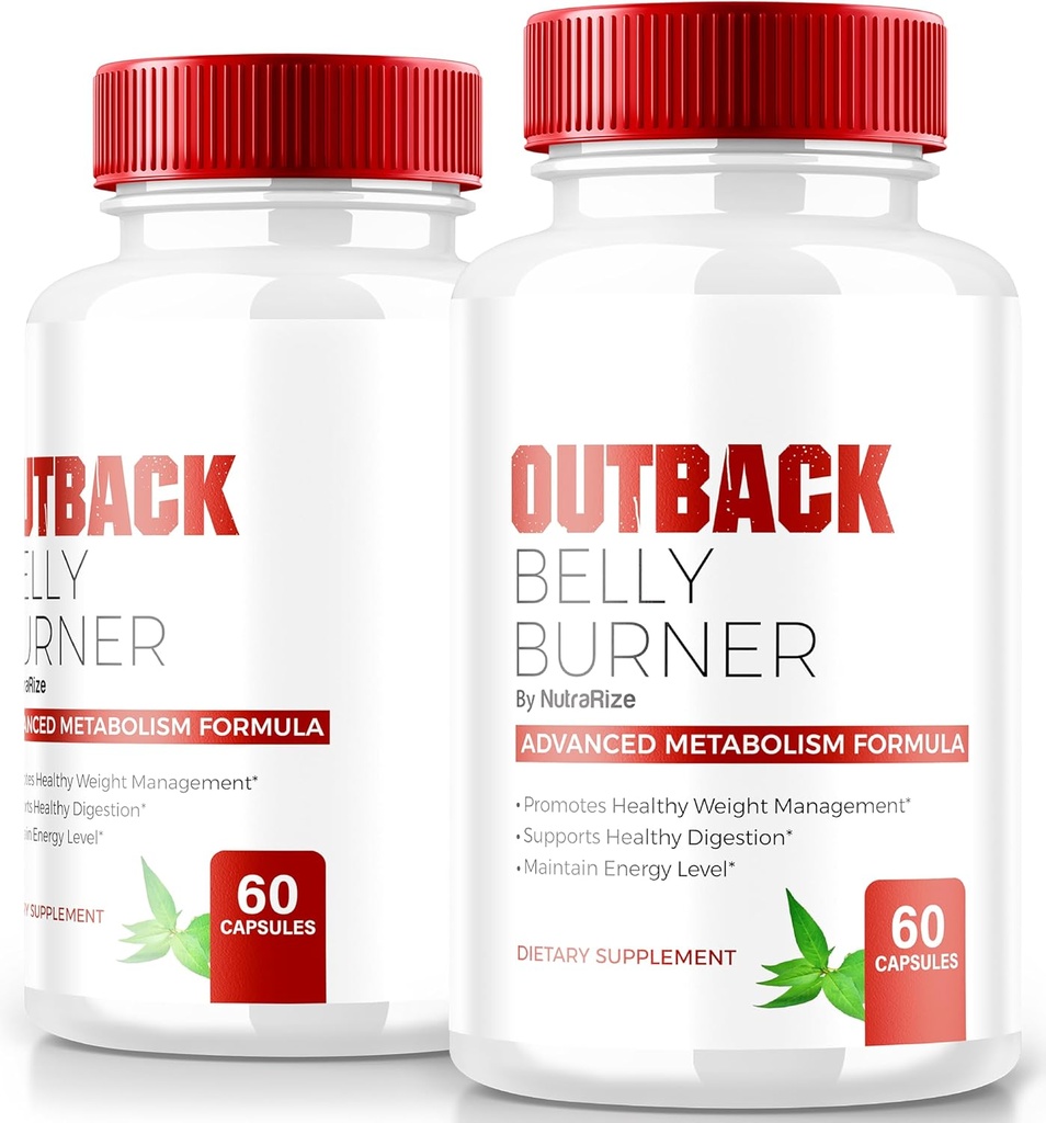 (2 Paket) Pill Burner Belly Outback, Premium Out Back Belly Burner Kapsules, All Natural Keto Suplemen untuk mendukung Fitness and Body Goals, Review Resmi Outback BellyBurner (120 Capsules)