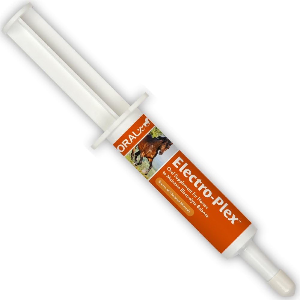 DAONEG Electro- Plex Elektrolite Tempel untuk Kuda. Mengulang Electrolytes & Nutres. Mendorong Konsumsi Air. Easy- Dose Syringe. 1.2 Oz.