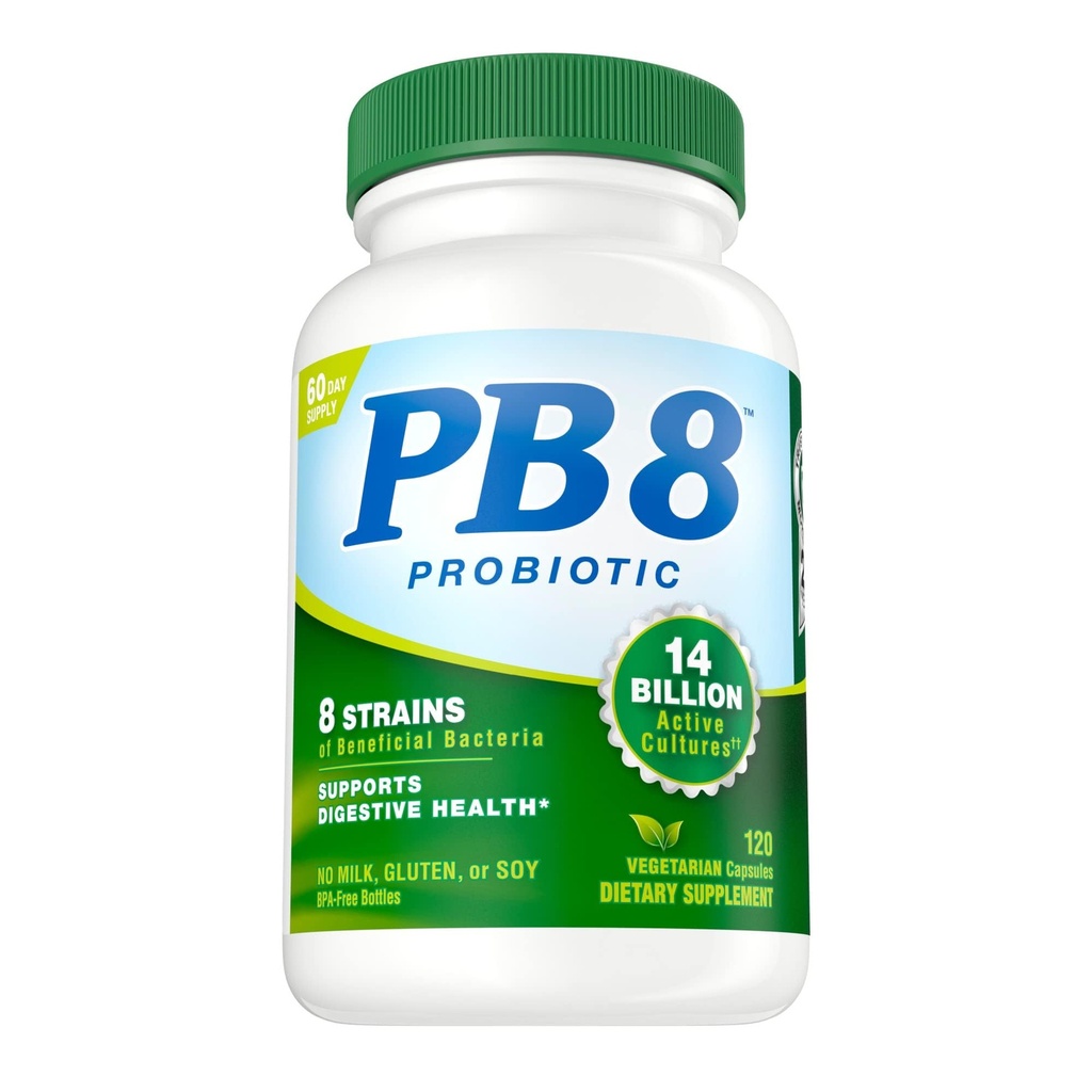 Nutrition Now PB 8 Probiotic Acidophilus For Life * Vegetarian Dietary Supplemen Pria dan Wanita, 120 Cacah