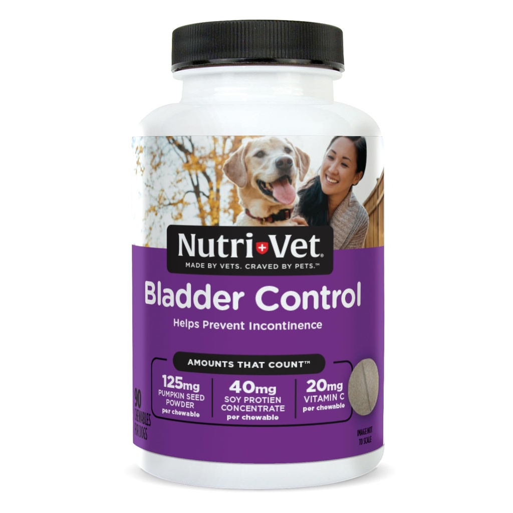 Suplemen Kendali Nutri- Vet Bladder, Tambahan Cranberry, Produk Anjing, Dukungan Imunitas, Bantuan Peninapan Uriner Dog, Pil Kendali Bladder, Kesehatan Jejak Uriner, Dukungan Puppy, 90 Tablet