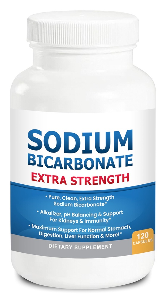 Sodium Bicarbonate Capsules Ekstra Kekuatan 1300mg Organik Gunakan No Junk. 1 Sodium Bicarsule Capsule adalah 1300mg.