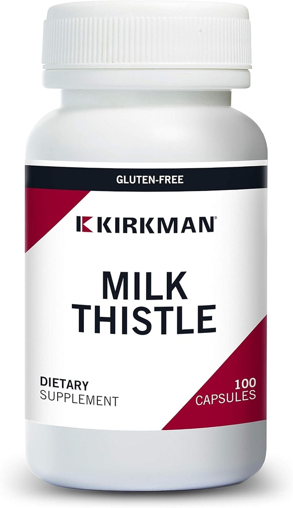 Kirkman Milk Thistle 100 mg - Hypoallergenic 124; 100 Vegetarian Capsules