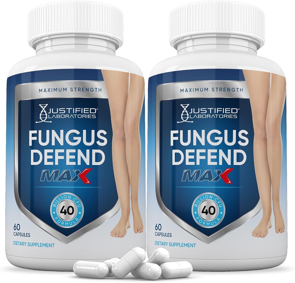 Laboratorium yang direstified (2 Pack) Fungus Defend Max Pil 40 Milyar CFU Probiotic 120 Kapsul