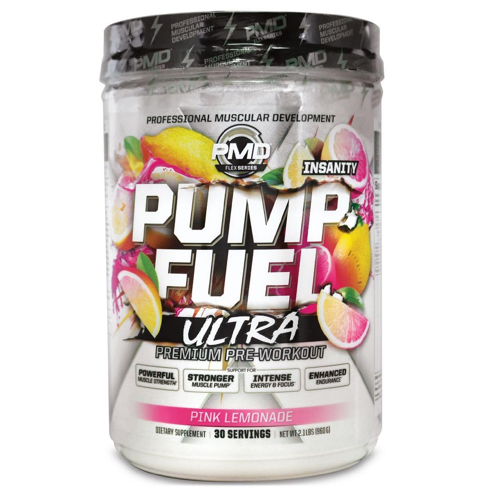 PMD Sports Pump Fuel Ultra Insanity - Premium Premium Premium Premiout Popder & Muscle, Greater Focus, Endurance & Recovery, Premium Creatine, Arginine & Beta Alanine