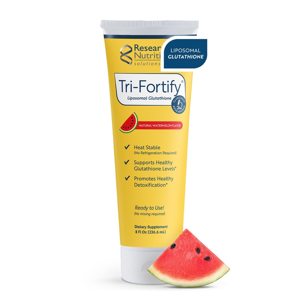 Penelitian Nutritonals Tri- Fortify Liposal Glutathione Superitaitione Liquid Gel - Secara klinis meneliti Detox & Imune System Dukungan, Antioksidant - Absorpsi Superior - Semangka, 8 Fl Oz