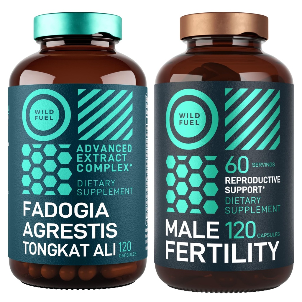 WILD FUEL Male Fertility and Fadogia Agrestis Suplemen Ultimate Men 's Health Bundle