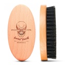 Boar Bristle Hair Beard Brush for Men, Pocket Travel Men 's Wooden Small Soft Beard Brush (Skush)