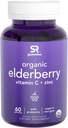 Elderberry Gummies Konsentrasi (65: 1) dengan Vitamin C, Zinc & Progities untuk Dukungan Imune & Gut Health 124; USDA Organik, Vegan Disahkan & Non-GMO Diverifikasi (60 Gummies Vegan)