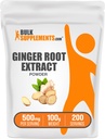 BulkSuplements.com Ginger Root Extract Powder - Ginger Adplement, Ginger Root Powder - Herbal Suplemen, Gluten Free, 500mg per Serving, 100g (3.5 oz) (Paket 1)