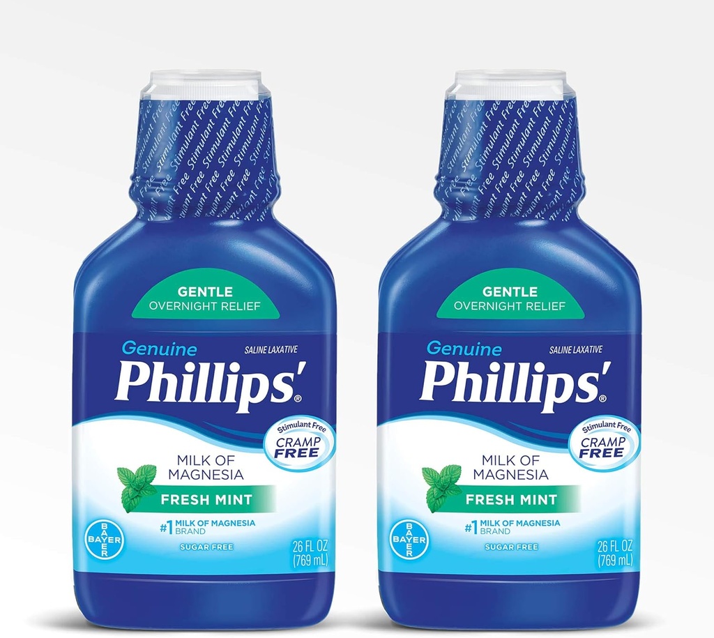 Phillips 'Milk of Magnesia Laxative, Fresh Mint, 26 Fl Oz (Paket 2)