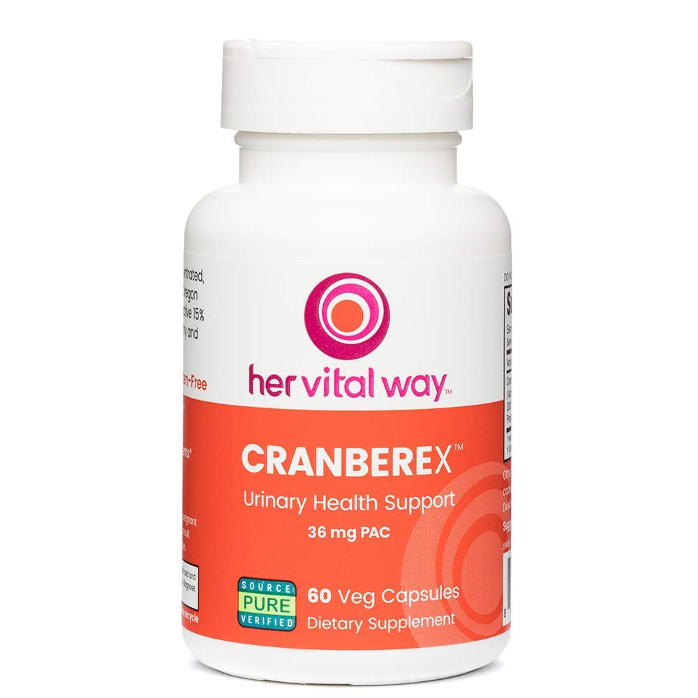 Cranberex - Cranberry Pil untuk Perempuan dan Pria - Cranberry Tambahan dengan 36mg PAC - Cranberry Extract Capsules for Urinary Tract Health and Kidney Care - 60 Veg Capsules