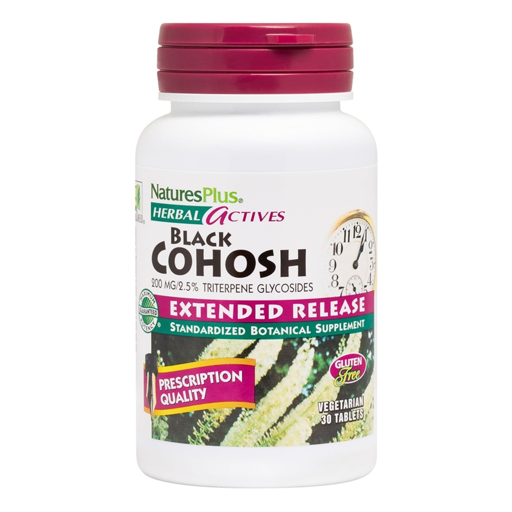 NaturesPlus Herbal Actives Black Cohosh - 30 Tablet - Dukungan Nutrosi untuk Well- Menjadi Selama Menopause - Vegetarian, Gluten Bebas - 30 Hamba