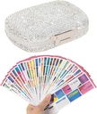 Pill Organizer dengan Label Pocket Pill Case dengan Stickers Travel Medicine Kit Holder Small Purse Pill Box Container Portable Mini Medication Storage (White & 300 Label)