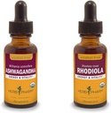 Herb Pharm Ashwagandha & Rhodiola Ekstrak Energi, Vitalitas, Endurance & Stamina, 1 Oz Masing-masing