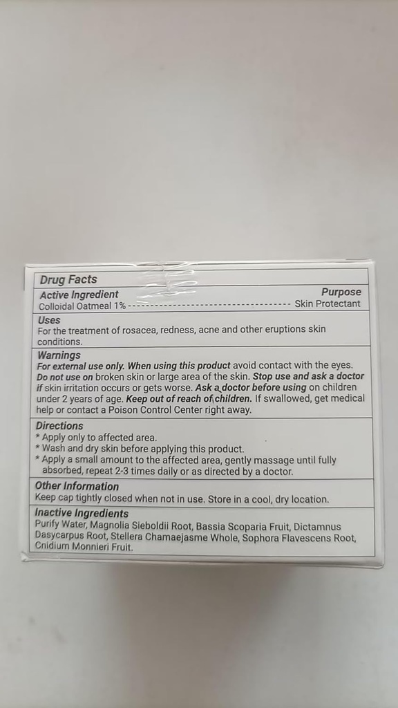 Rosacea Cream, Fast Relief for Redness, Pimples, Bumps, Irritation, Burning, Swelling, Dryness with All Natural Herbal Ingreations, 3.53 oz