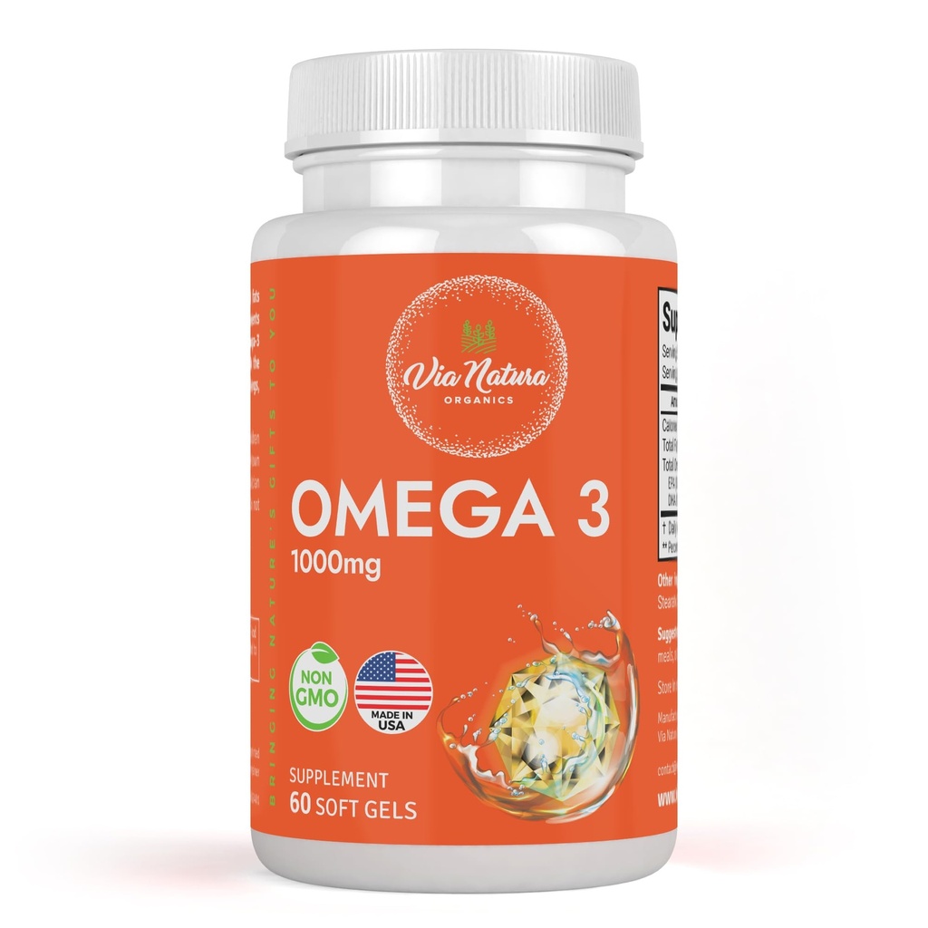 Omega 3 12.4; 1000mg 14; Fish Oil 124; asam lemak 124; EPA & DHA & DHA 124; Non-GMO 124; 60 Softgels