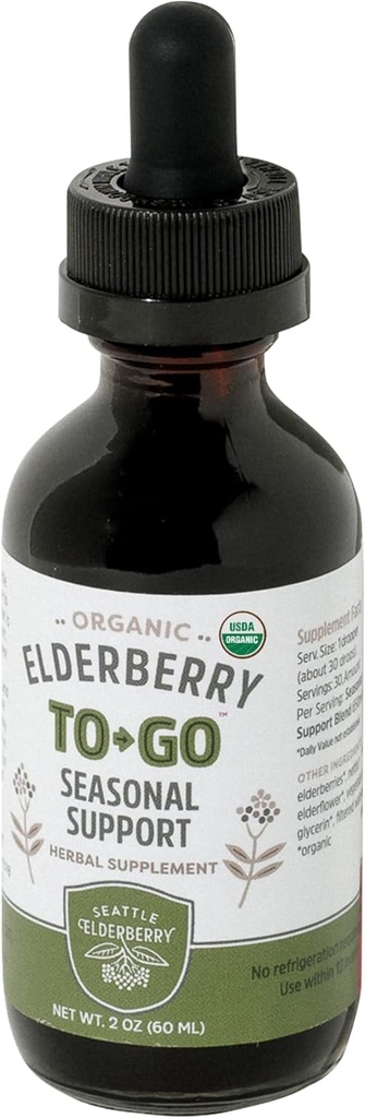 toGo Seasonal Support - Delicious, Vegan, Gluten- Free Herbal Supplemen Tincture dengan Manfaat Mampu Terbuat dari Hanya Organik Ingredisasi di Small Batches di USA - 2oz