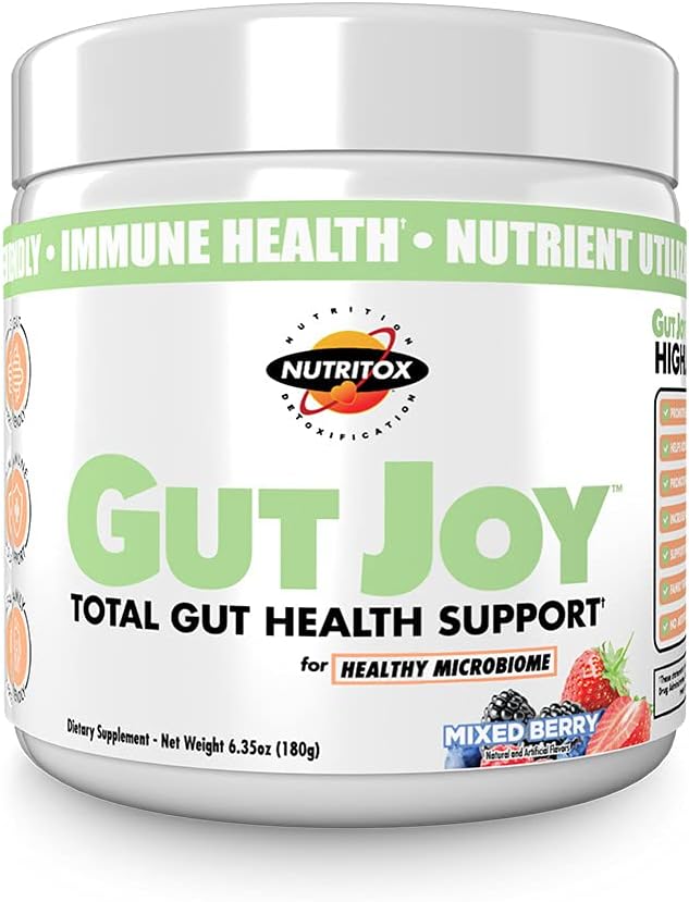Gut Joy - Dukungan Kesehatan Total Gut. Suplemen untuk Mendukung Kesehatan Gut, dan Kesehatan Lengkap - Campuran Berry Flavor, 30 Hamba