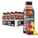 Protin2o 15g Whey Protein Isolat Hidration Drink Plus Energy & Focus, 350mg of Electrolites, 125mg of Caffeine, Sugar Free, Cherry Lemonade, 16.9 oz Bottle (Paket 12)