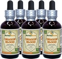Dragon Blood Resin (Daemonorops Draco) Ticture, Dried Resin Liquid Extract (Brand Name: HerbalTerra, Proughtly Made in USA) 5x2 f.oz (5x60 ml)