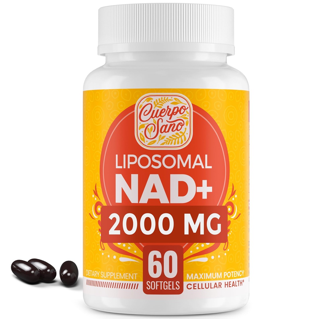 2000 MG NAD Suplemen, Lipomal NAD + dengan Absorpsi Tinggi, Lebih Eefisien daripada Nicotinamide Ribside, Suplemen Murni & Plus Boosting, Penuaan Pertahanan, Metabolisme & Cellular, 60 softgeels