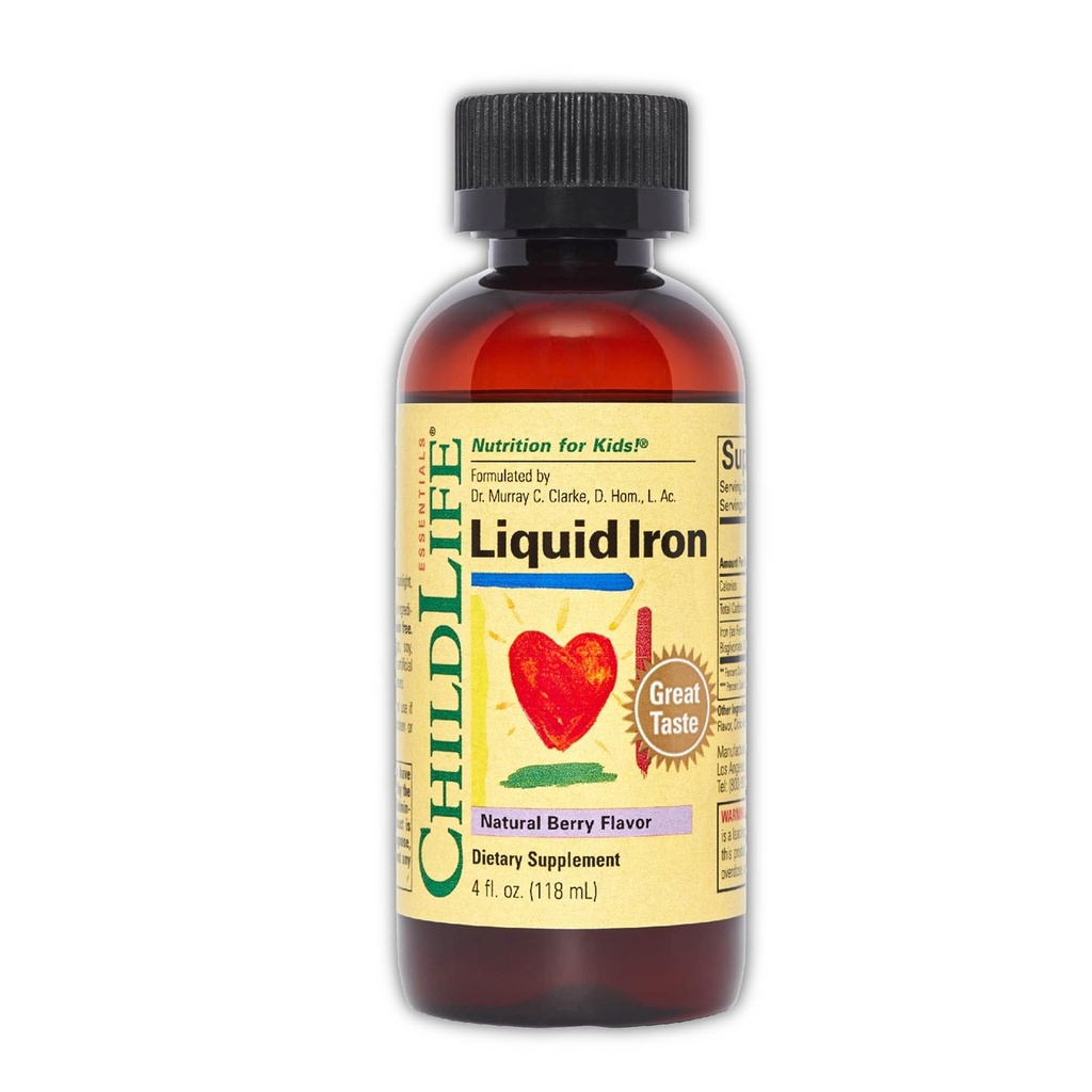 - Iron Supplement Drops for Toddler & Baby, Gluten Free - Natural Berry, 4 Fl Oz