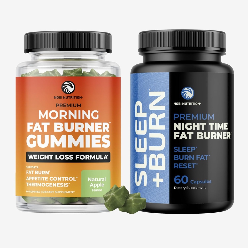 Fat Burner Gummies dan Night Time Fat Burner 124; 24 / 7 Wheight Loss Support dengan Green Tea & Raspberry Ketones 124; Appetite Supsant, Metabolisme Booster, dan Belly Fat Reducer 124; 1 Bulan Suply