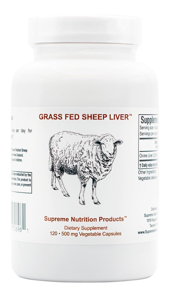 Pelindung Domba Nutres Tertinggi, 120 Pure Ovine Liver Capsules