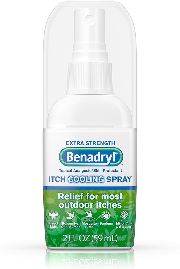 Benadryl Itch Relief Spray Ekstra Kekuatan 2 oz (Paket 2)