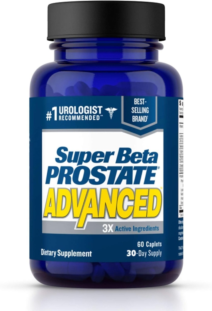 Super Beta Prostate Advanced Prostate Supplement for Men - reduce Bathroom Trips, Procept Sleep, Dukung Kesehatan & Bladder. Beta Sitosterol tidak Saw Palmetto. (60 Caplets, 1-Botol)