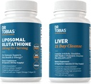 Dr. Tobias Liver, hari ke 21 Cleanse dan Glutathione Lipox - Mendukung Detox Liver, Fungsi Imune, dan Tingkat Energi - Vegan, Non-GMO