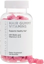 Gumne Rambut Vitamin - Biotin 5000 mcg dengan Vitamin E, C & Zinc, Pertumbuhan Rambut Vitamin untuk Perempuan & Pria - Lebih Kuat, Rambut Cantik, Skin & Nails Tambahan, Non-GMO & Gluten- Free - 120 Gummy Bears