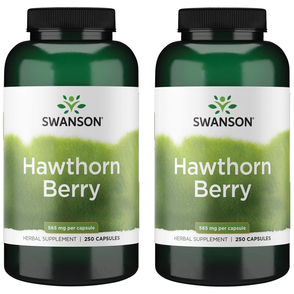Swanson Hawthorn Berry Suppliment- Antioksidant Flavonoid (250 Capsules, 565 mg Masing-masing) 2 Pack