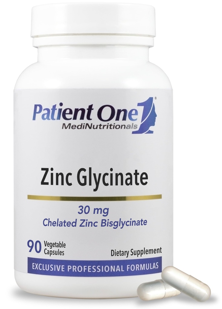 Pasien Satu Zinc Glycinate 30mg 124; Suplemen untuk mendukung Kesehatan Sistem Ammune * 134; Diaktifkan Absorpsi Zinc 126; 90 Kapsul