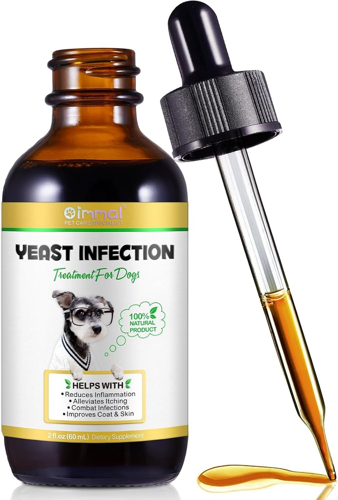 Perawatan Infeksi Terkhinat untuk Anjing, Pendukung Alami Anjing Penahan, Pengobatan Infeksi Telinga, Bantuan Allergy Anjing, Bantuan Inflammasi & Lebih (1pcs)