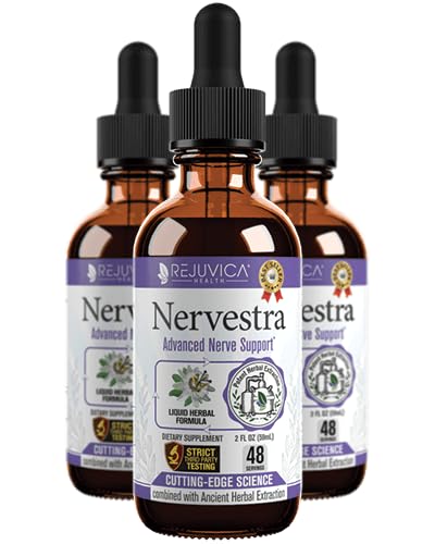 Nervestra Nerve Health Support Supplemen Kesehatan Nerve - Fast- Menyerap Formasi Herbal Liquid Formula - Turmeric, White Willow Bark, B-Vitamin, Alpha Lipoic Acid, Acetyl- L- Carnitine dan More